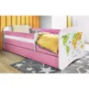 Obrazek Łóżko dziecięce Babydreams+SZ+M różowy 80x180 mapa