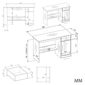 Obrazek Biurko z nadstawką Estera 120 artisan