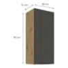 Obrazek Szafka kuchenna Aria-GR/AR anti fingerprint 40G-90 1F