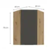Obrazek Szafka kuchenna Aria-GR/AR anti fingerprint 60X60 GN-90 1F (45°)