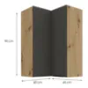 Obrazek Szafka kuchenna Aria-GR/AR anti fingerprint 60X60 GN-90 2F (90°)