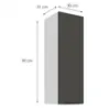 Obrazek Szafka kuchenna Aria-GR/WH anti fingerprint 30G-90 1F