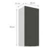 Obrazek Szafka kuchenna Aria-GR/WH anti fingerprint 40G-90 1F