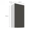 Obrazek Szafka kuchenna Aria-GR/WH anti fingerprint 45G-90 1F