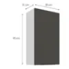 Obrazek Szafka kuchenna Aria-GR/WH anti fingerprint 50G-90 1F