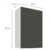 Obrazek Szafka kuchenna Aria-GR/WH anti fingerprint 60G-90 1F