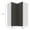 Obrazek Szafka kuchenna Aria-GR/WH anti fingerprint 60X60 GN-90 2F (90°)