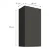 Obrazek Szafka kuchenna Aria-GR/BL anti fingerprint 45G-90 1F
