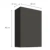Obrazek Szafka kuchenna Aria-GR/BL anti fingerprint 60G-90 1F