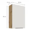Obrazek Szafka kuchenna Aria-WH/AR anti fingerprint 60G-90 1F