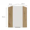 Obrazek Szafka kuchenna Aria-WH/AR anti fingerprint 60X60 GN-90 1F (45°)