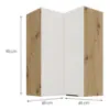 Obrazek Szafka kuchenna Aria-WH/AR anti fingerprint 60X60 GN-90 2F (90°)