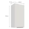 Obrazek Szafka kuchenna Aria-WH/WH anti fingerprint 45G-90 1F
