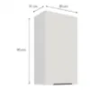 Obrazek Szafka kuchenna Aria-WH/WH anti fingerprint 50G-90 1F