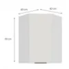 Obrazek Szafka kuchenna Aria-WH/WH anti fingerprint 60X60 GN-90 1F (45°)