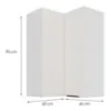 Obrazek Szafka kuchenna Aria-WH/WH anti fingerprint 60X60 GN-90 2F (90°)
