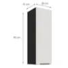 Obrazek Szafka kuchenna Aria-WH/BL anti fingerprint 30G-90 1F