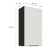 Obrazek Szafka kuchenna Aria-WH/BL anti fingerprint 50G-90 1F