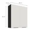 Obrazek Szafka kuchenna Aria-WH/BL anti fingerprint 80G-90 2F