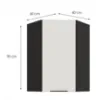 Obrazek Szafka kuchenna Aria-WH/BL anti fingerprint 60X60 GN-90 1F (45°)