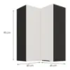 Obrazek Szafka kuchenna Aria-WH/BL anti fingerprint 60X60 GN-90 2F (90°)
