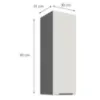 Obrazek Szafka kuchenna Aria-WH/ANT anti fingerprint 30G-90 1F
