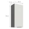 Obrazek Szafka kuchenna Aria-WH/ANT anti fingerprint 40G-90 1F