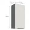 Obrazek Szafka kuchenna Aria-WH/ANT anti fingerprint 45G-90 1F