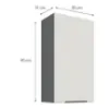Obrazek Szafka kuchenna Aria-WH/ANT anti fingerprint 50G-90 1F