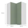 Obrazek Szafka kuchenna Aria-SA/WH anti fingerprint 60X60 GN-90 2F (90°)
