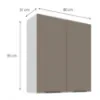 Obrazek Szafka kuchenna Aria-TA/WH anti fingerprint 80G-90 2F