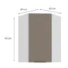 Obrazek Szafka kuchenna Aria-TA/WH anti fingerprint 60X60 GN-90 1F (45°)