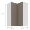 Obrazek Szafka kuchenna Aria-TA/WH anti fingerprint 60X60 GN-90 2F (90°)