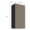 Obrazek Szafka kuchenna Aria-TA/BL anti fingerprint 45G-90 1F