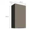 Obrazek Szafka kuchenna Aria-TA/BL anti fingerprint 50G-90 1F