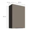 Obrazek Szafka kuchenna Aria-TA/BL anti fingerprint 60G-90 1F