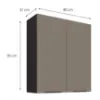 Obrazek Szafka kuchenna Aria-TA/BL anti fingerprint 80G-90 2F