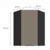 Obrazek Szafka kuchenna Aria-TA/BL anti fingerprint 60X60 GN-90 1F (45°)