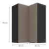 Obrazek Szafka kuchenna Aria-TA/BL anti fingerprint 60X60 GN-90 2F (90°)
