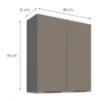 Obrazek Szafka kuchenna Aria-TA/ANT anti fingerprint 80G-90 2F