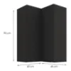 Obrazek Szafka kuchenna Aria-BL/BL anti fingerprint 60X60 GN-90 2F (90°)