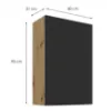 Obrazek Szafka kuchenna Aria-BL/AR anti fingerprint 60G-90 1F