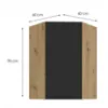 Obrazek Szafka kuchenna Aria-BL/AR anti fingerprint 60X60 GN-90 1F (45°)