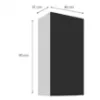 Obrazek Szafka kuchenna Aria-BL/WH anti fingerprint 45G-90 1F