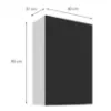 Obrazek Szafka kuchenna Aria-BL/WH anti fingerprint 60G-90 1F