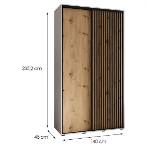 Obrazek Szafa Lanko 1-140 (45) biały/artisan