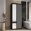 Obrazek Szafa Lanko 2-110 (60) czarny/biały