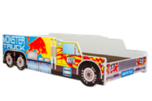 Obrazek Łożko pojedyncze Monster Truck 140x70 z materacem