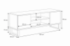 Obrazek Szafka RTV Focus 135 cm - loft Dąb artisan czarny
