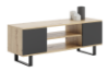 Obrazek Szafka RTV Focus 135 cm - loft Dąb artisan czarny
